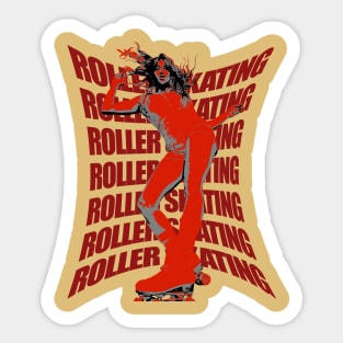 Poller Skating Sticker